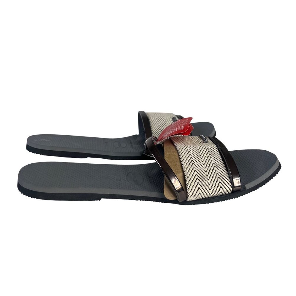 Havaianas Steel Grey You Transcoso‎ Premium Sandals Womens Size 11/12W New